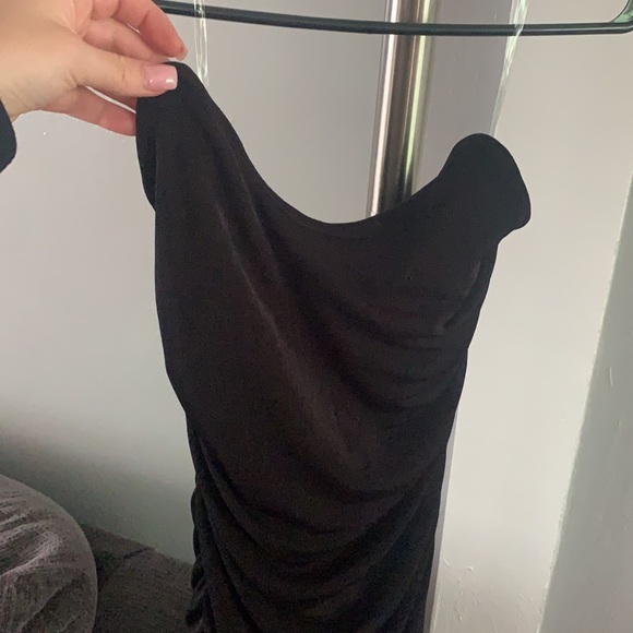 BLACK RUCHED DRESS - Picture 5 of 5